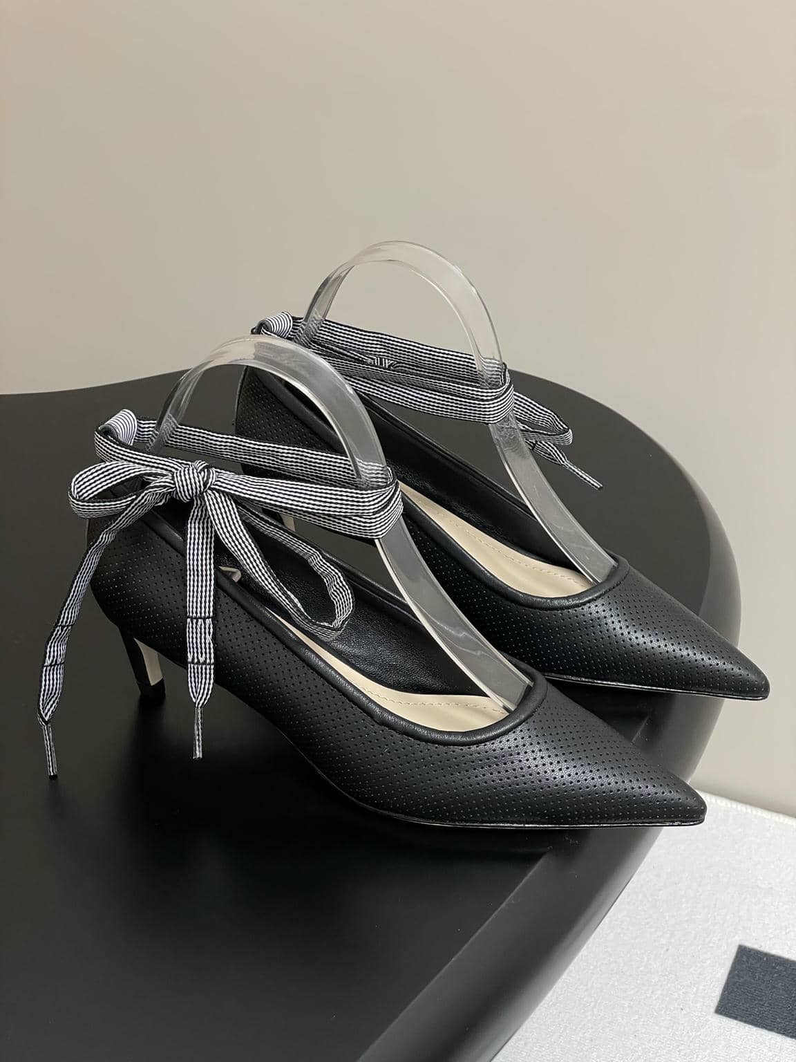 D-Journey Pointed Toe Lace-up Heels-5
